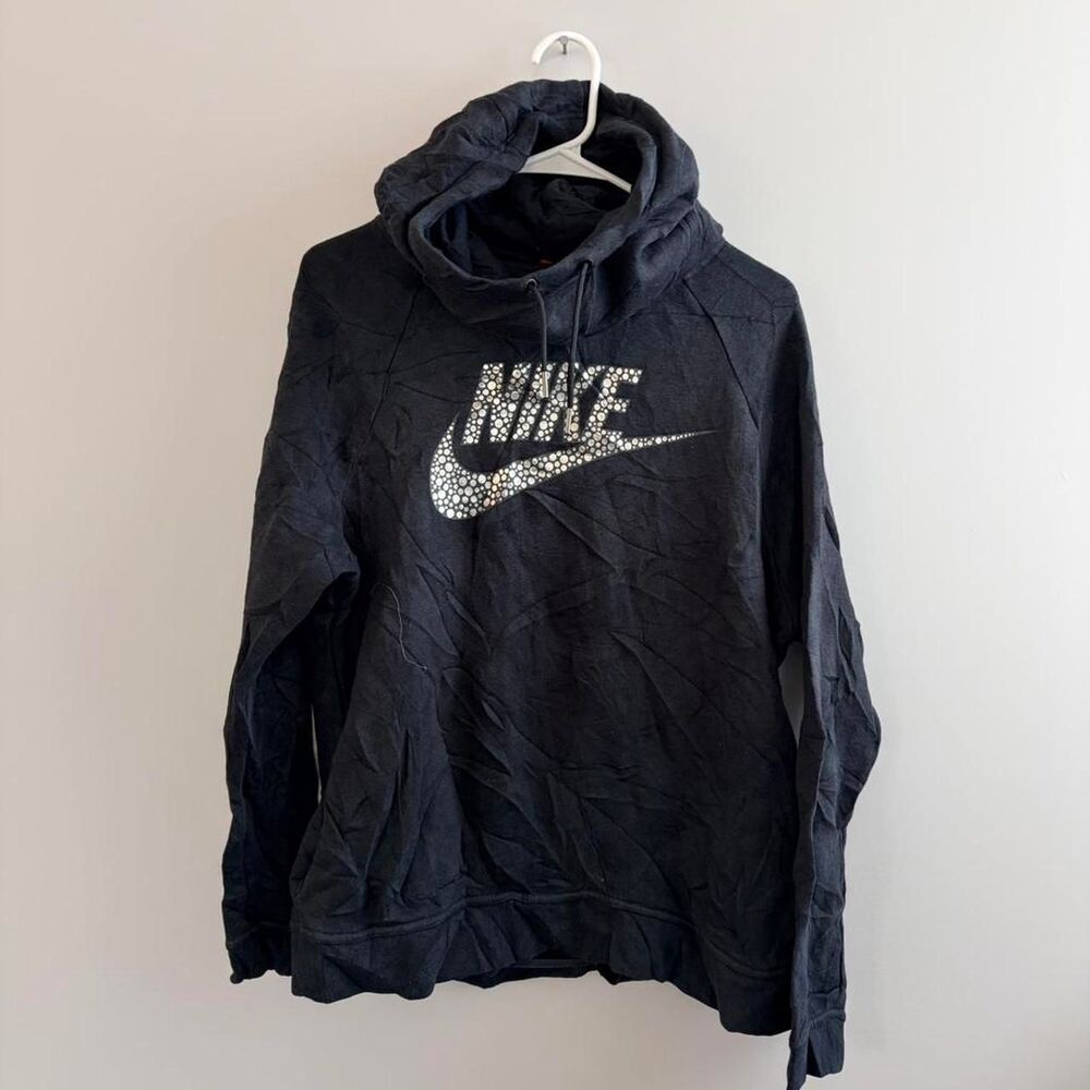 Nike Women's Black and silver Hoodie, athleisure, casual, gym, outdoors, school